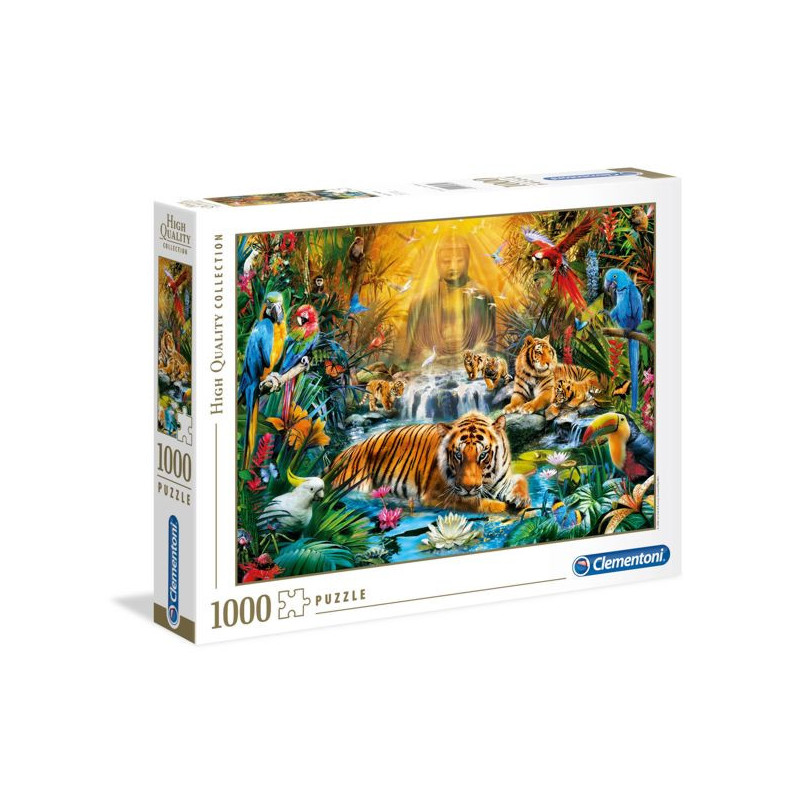 Imagen puzle clementoni tigres místicos 1000 piezas