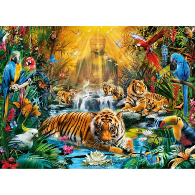 imagen 1 de puzle clementoni tigres místicos 1000 piezas