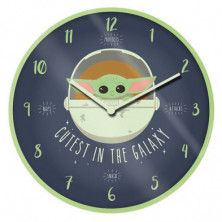 RELOJ DE PARED MANDALORIAN CUTEST IN THE GALAXY