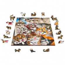 imagen 3 de puzzle de madera kittens in london  -s-