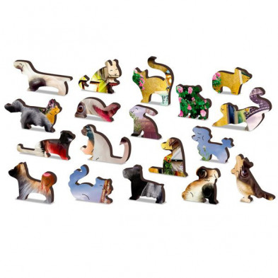 imagen 5 de puzzle de madera puppies in paris -m-