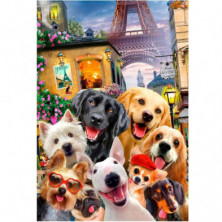 PUZZLE DE MADERA PUPPIES IN PARIS -S-