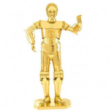 Imagen réplica c3po star wars metalearth puzzle 3d metal