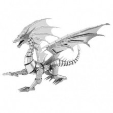 Imagen dragon metal silver  metalearth puzzle 3d