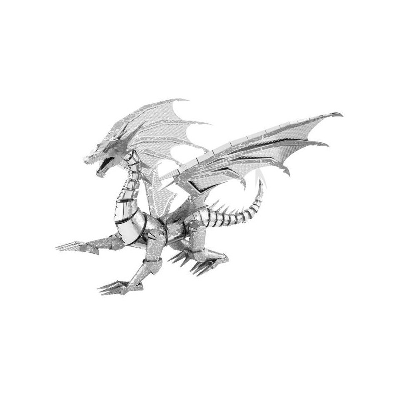 Imagen dragon metal silver  metalearth puzzle 3d