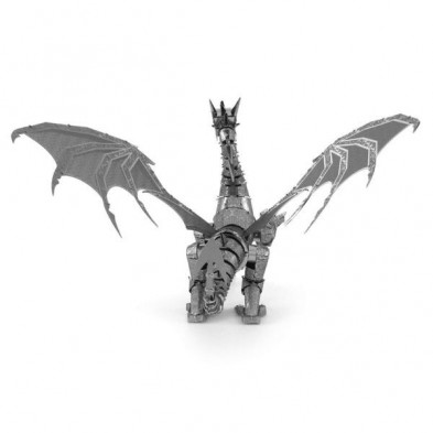 imagen 1 de dragon metal silver  metalearth puzzle 3d
