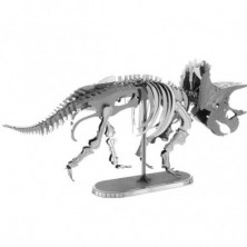 imagen 2 de maqueta dinosaurio triceratops esqueleto metaleart
