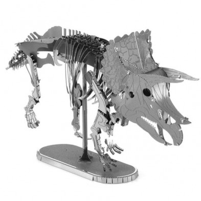 Maqueta dinosaurio triceratops esqueleto metalearth 