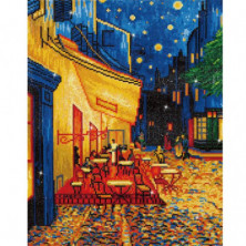 CUADRO CAFE AT NIGHT (VAN GOGH) - PINTURA CON DIAMANTES - Diamond Dotz