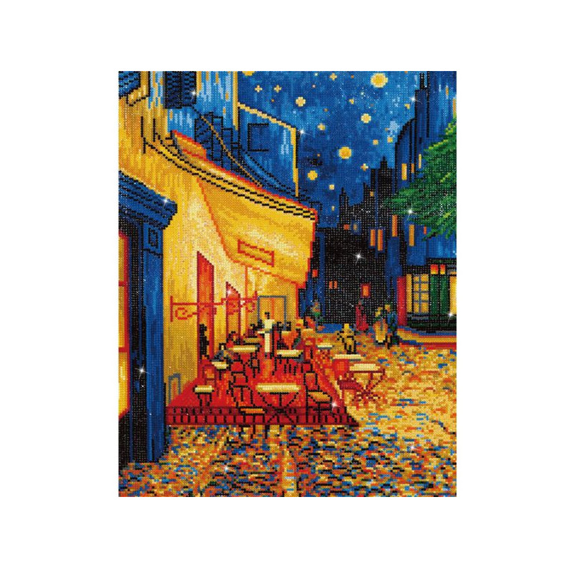 Imagen cuadro cafe at night (van gogh) - pintura con diam