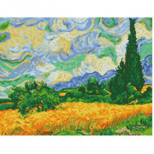 Imagen cuadro campo de trigo (van gogh) - pintura con dia