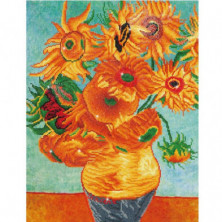 Imagen cuadro los girasoles (van gogh) pintura con diaman