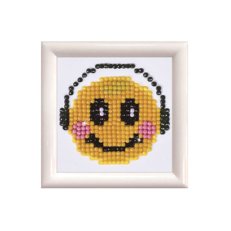 Imagen cuadro smiling groove con marco - pintura con diam