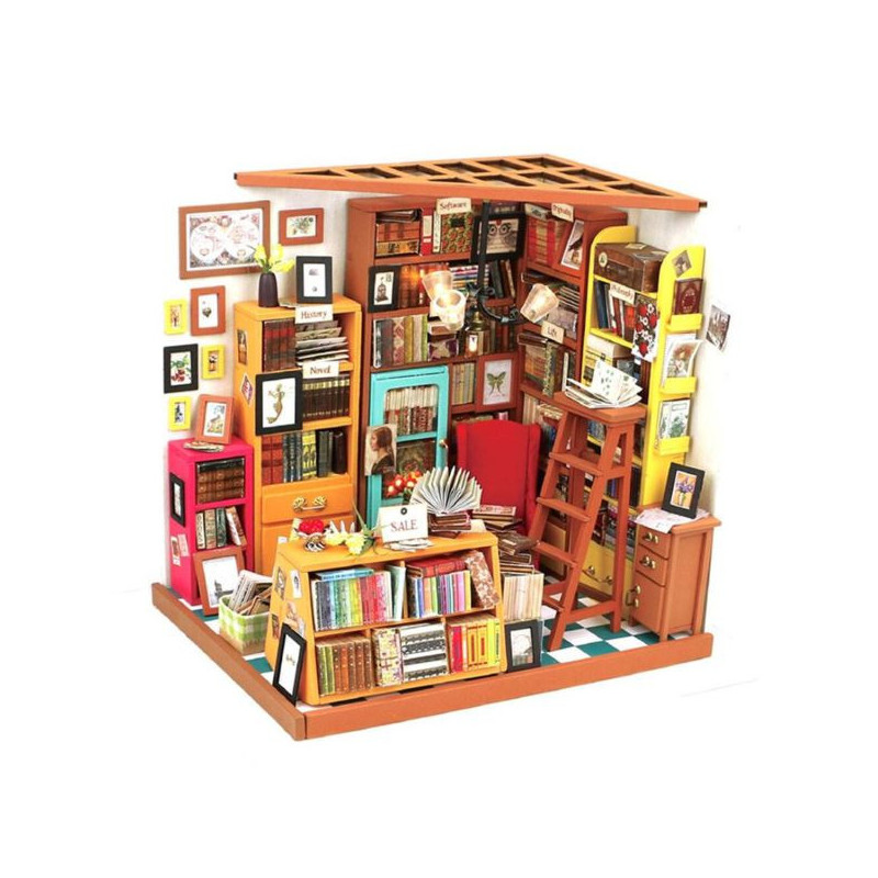 Imagen casa en miniatura sam s study room escala 1:24