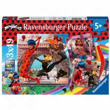 Imagen puzzle miraculous set 3 - 49 piezas ravensburger