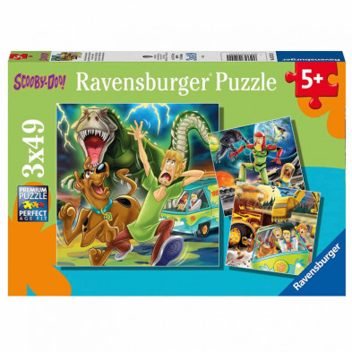 Imagen puzzle scooby doo set 3 - 49 piezas ravensburger
