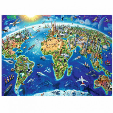 imagen 1 de puzzle vista del mundo desde arriba 200 piezas rav