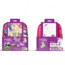 imagen 4 de mochila unicornios 3d junior con 3 figuras
