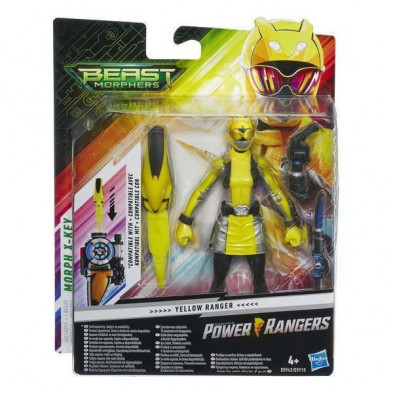 imagen 1 de figura yellow ranger power rangers hasbro