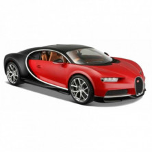 BUGATTI CHIRON 1/24 MAISTO COLOR NEGRO Y ROJO