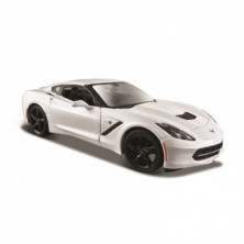 Imagen coche corvette 2014 1/24 maisto color blanco