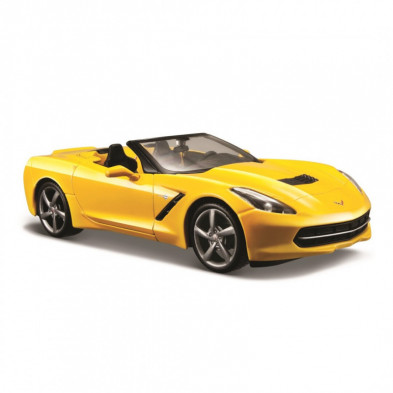 Imagen coche corvette 2014 1/24 maisto color amarillo