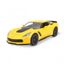 Imagen coche corvette 2015 1/24 maisto color amarillo