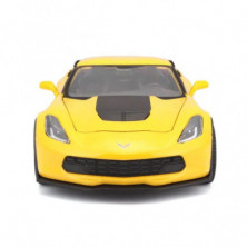 imagen 2 de coche corvette 2015 1/24 maisto color amarillo
