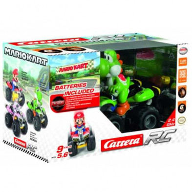 imagen 1 de coche r/c mario kart yoshi quad 1/20