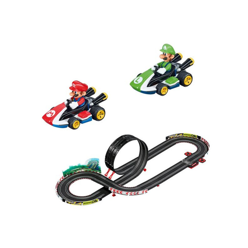 Imagen pista de carreras mario kart con dos coches