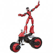 Imagen figura spiderman bend and flex rider hasbro