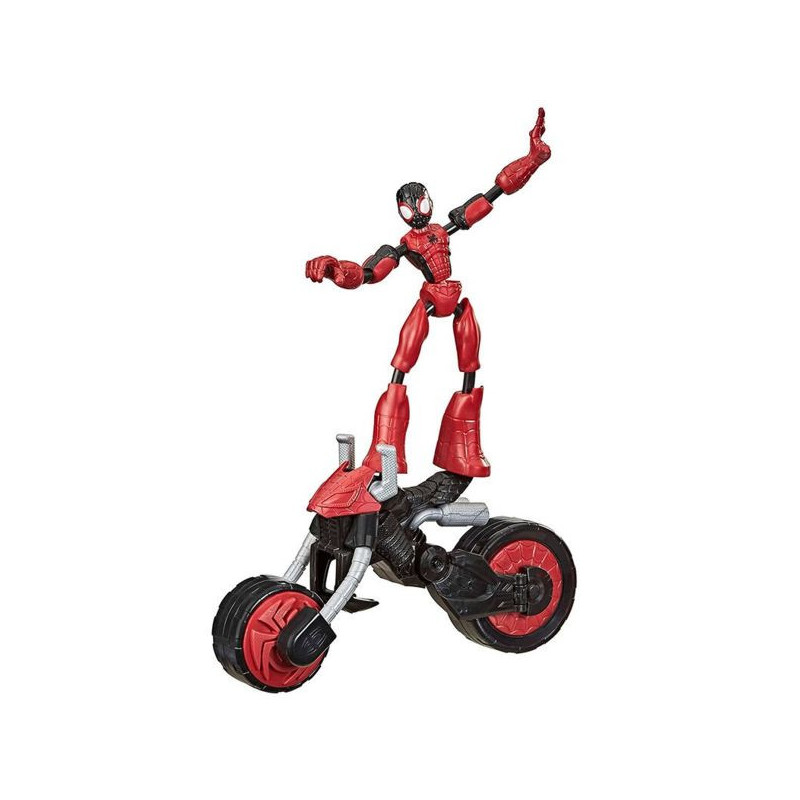 Imagen figura spiderman bend and flex rider hasbro