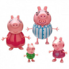 PACK DE 4 FIGURAS FAMILIA PEPPA PIG