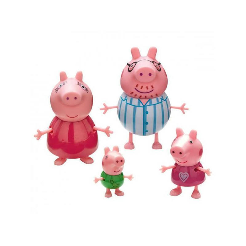 Imagen pack de 4 figuras familia peppa pig