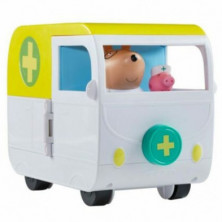 imagen 1 de ambulancia y centro médico peppa pig con 2 figuras