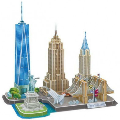 imagen 2 de puzzle 3d cityline new york city cubic fun