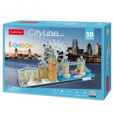 imagen 2 de puzzle 3d cityline londres cubic fun