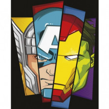 CUADRO DE LONA MARVEL LOS VENGADORES 20X25CM