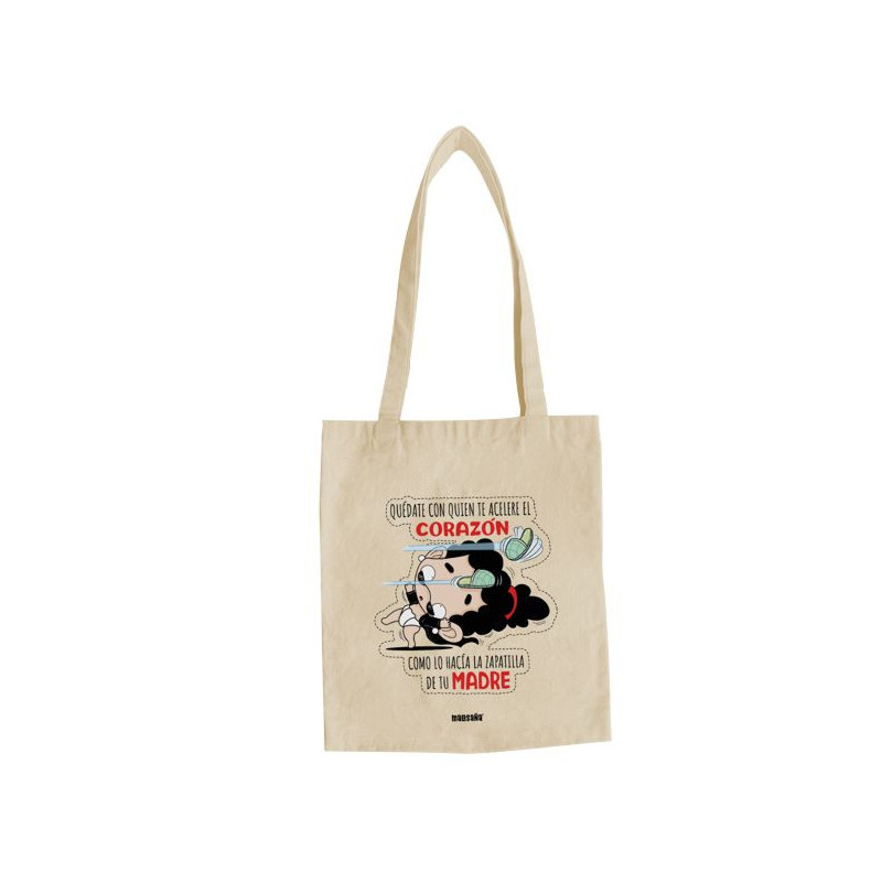 Imagen tote bag bolsa de tela zapatilla mamá malasaña