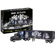 Imagen puzzle 3d camión ac/dc black in black tour 128 pcs