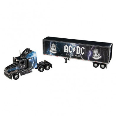 imagen 2 de puzzle 3d camión ac/dc black in black tour 128 pcs