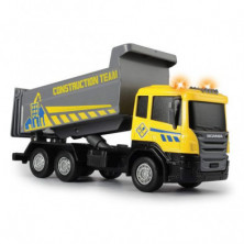 Imagen camión construcción scania 17cm amarillo