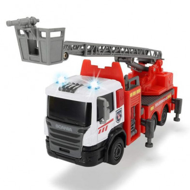 Camión bomberos Scania 17cm con escalera móvil y luces