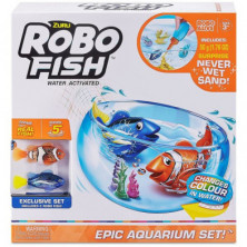 Imagen súper acuario robo fish con dos peces robóticos