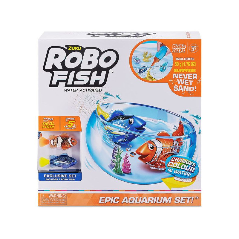 Imagen súper acuario robo fish con dos peces robóticos
