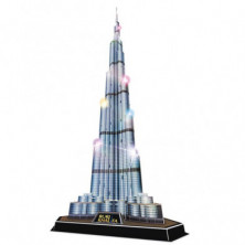 PUZZLE 3D LED BURJ KHALIFA 136 PIEZAS