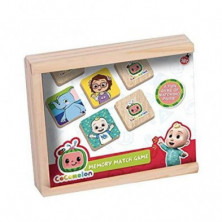 MEMORY DE CARTAS DE MADERA  COCOMELON 6X15X20CM