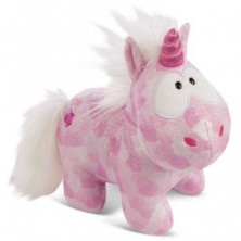 Imagen peluche nici unicornio rosa y blanco 22cm