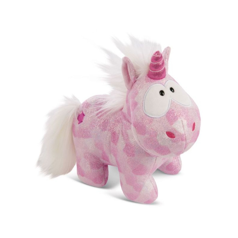 Imagen peluche nici unicornio rosa y blanco 22cm