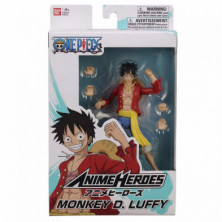 imagen 1 de figura luffy once piece - anime heroes 17cm